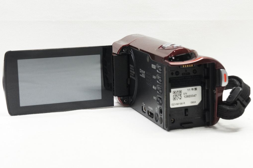 ★美品★JVC Everio GZ-E117 ビデオカメラ 箱付属品全てあり★ JVC GZ-E117-R エブリオ ビデオカメラ CU-BD5-R 付 k2341 : りん