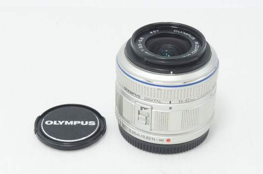 OLYMPUS オリンパス M.ZUIKO DIGITAL 14-42mm F3.5-5.6 II AFレンズ シルバー マイクロフォーサーズ 261006aa