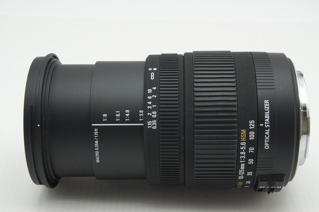 Excellent SIGMA 18-125mm F3.8-5.6 DC OS HSM Canon EF-mount APS-C Zoom Lens with Hood 260310u