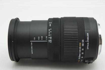 Excellent SIGMA 18-125mm F3.8-5.6 DC OS HSM Canon EF-mount APS-C Zoom Lens with Hood 260310u