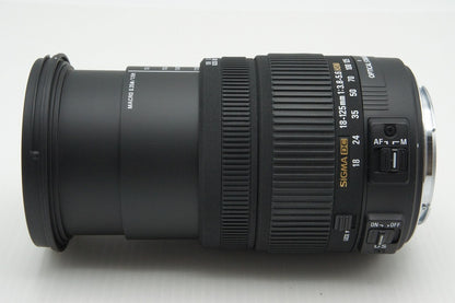 Excellent SIGMA 18-125mm F3.8-5.6 DC OS HSM Canon EF-mount APS-C Zoom Lens with Hood 260310u