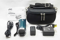 良品  JVC ケンウッド Everio GZ-E117 デジタルビデオカメラ グリーン ポーチ付 250704ab