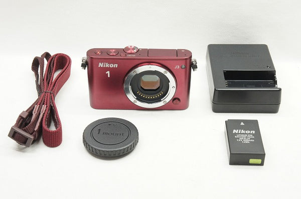 良品 Nikon ニコン 1 J3 ボディ ミラーレス一眼カメラ レッド 240412a