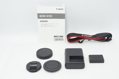 良品 Canon キヤノン EOS M100 ボディ + EF-M 15-45mm IS STM レンズキット ミラーレス一眼カメラ グレー 260616d