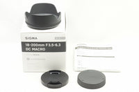 美品 SIGMA 18-200mm F3.5-6.3 DC MACRO HSM Contemporary Canon EFマウント APS-C 元箱付 250420a