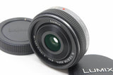 美品 Panasonic LUMIX G 14mm F2.5 ASPH. H-H014 広角パンケーキレンズ マイクロフォーサーズ 250420g