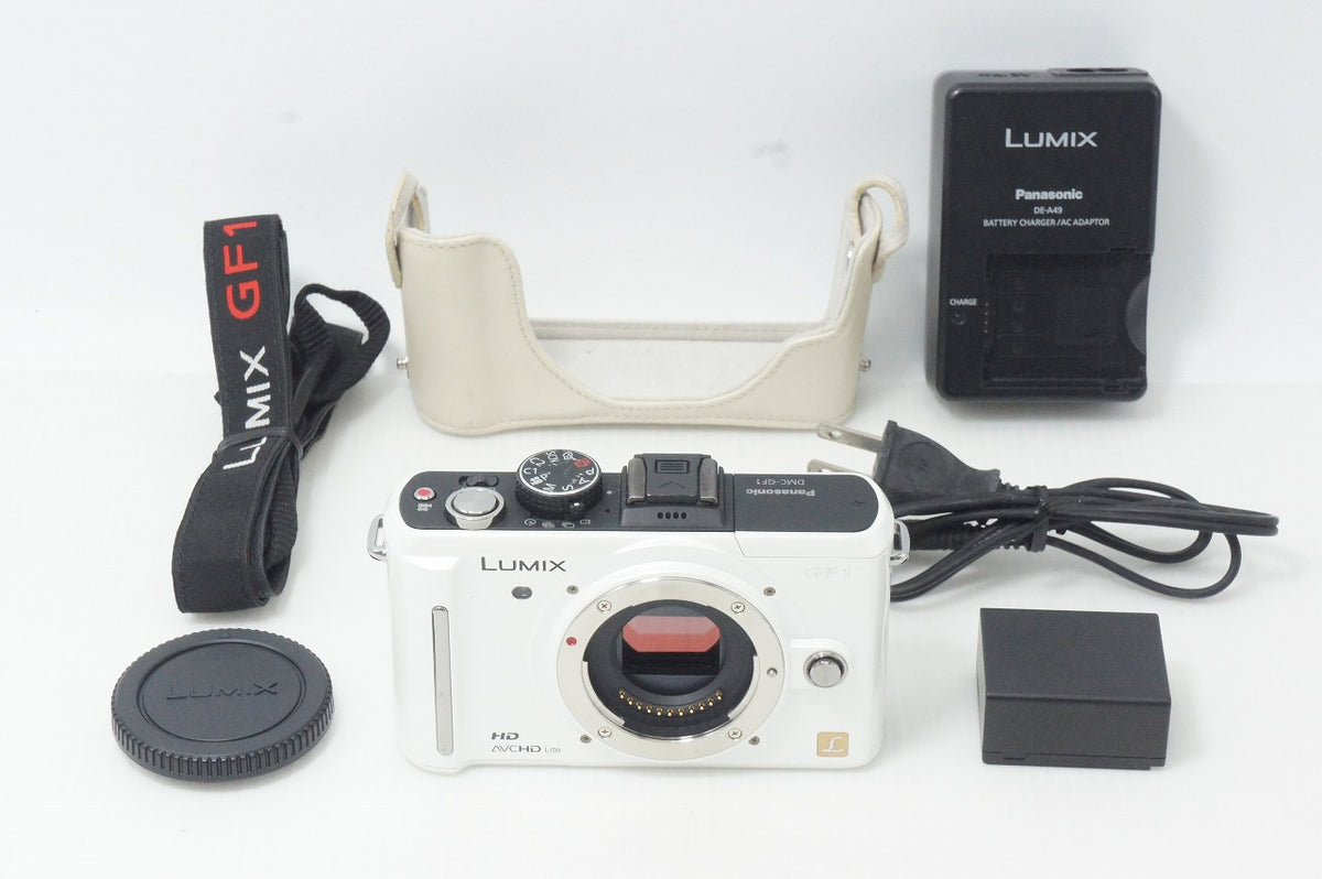 Panasonic パナソニック LUMIX DMC-GF1 ボディ ミラーレス一眼カメラ ホワイト 純正ジャケット付 261008u