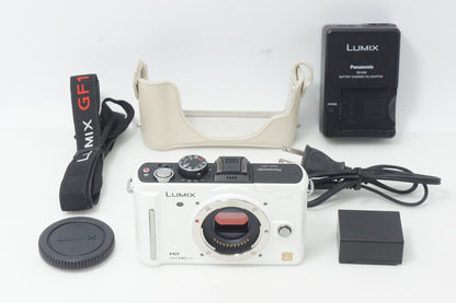 Panasonic パナソニック LUMIX DMC-GF1 ボディ ミラーレス一眼カメラ ホワイト 純正ジャケット付 261008u