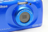 美品 Nikon ニコン COOLPIX S33 コンパクトデジタルカメラ ブルー 元箱付 250707a