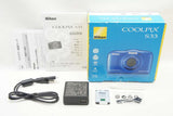 美品 Nikon ニコン COOLPIX S33 コンパクトデジタルカメラ ブルー 元箱付 250707a