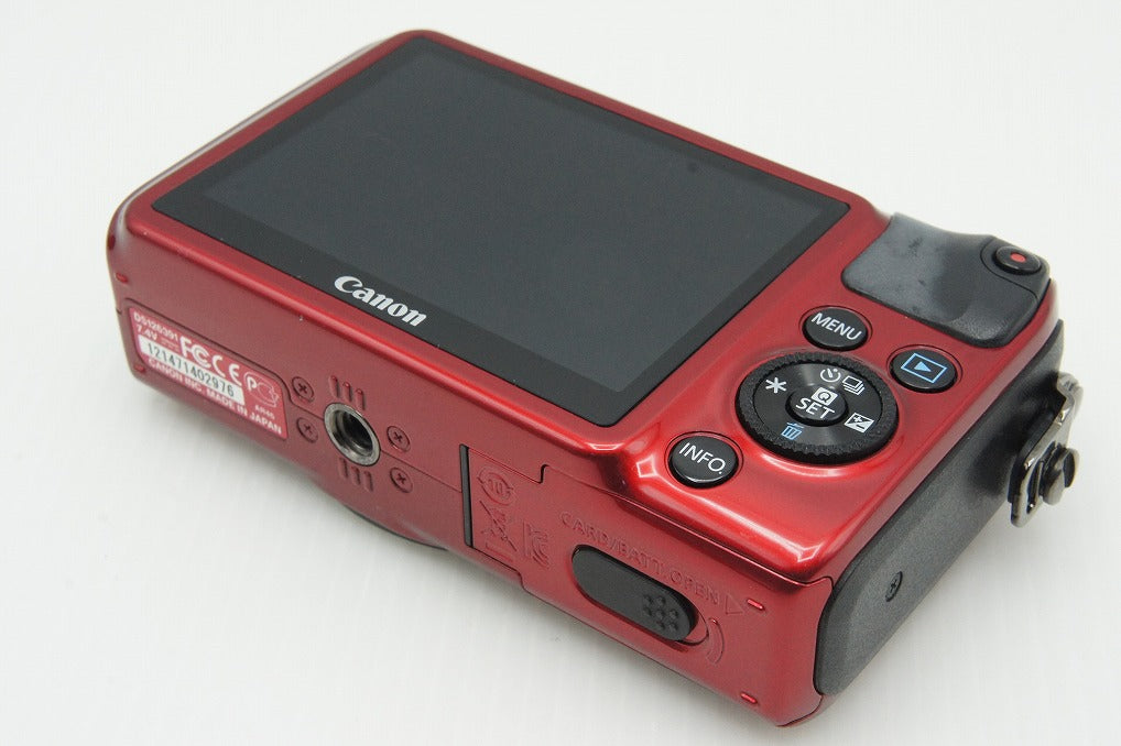 美品 Canon キヤノン EOS M ボディ ミラーレス一眼カメラ レッド スピードライト 90EX付 260107af