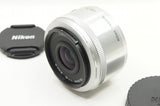 美品 Nikon ニコン 1 NIKKOR 18.5mm F1.8 シルバー 1マウント ミラーレス 元箱付 240420y