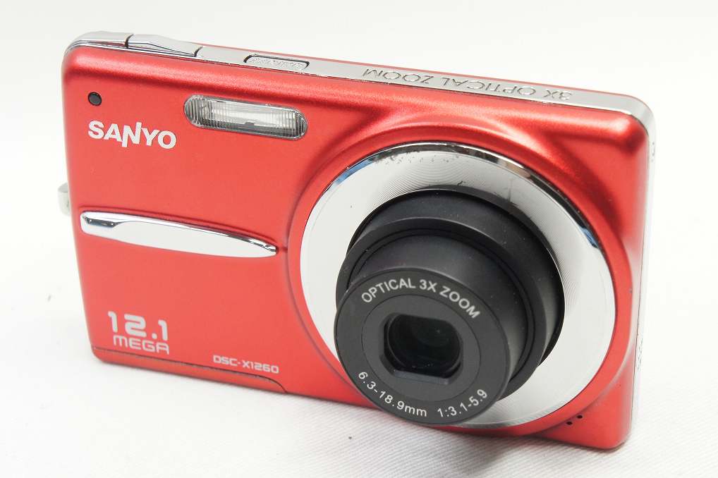 SANYO サンヨー DSC-X1260 コンパクトデジタルカメラ レッド 元箱付