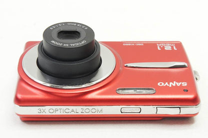 SANYO サンヨー DSC-X1260 コンパクトデジタルカメラ レッド 元箱付 250704d