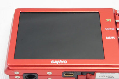 SANYO サンヨー DSC-X1260 コンパクトデジタルカメラ レッド 元箱付 250704d
