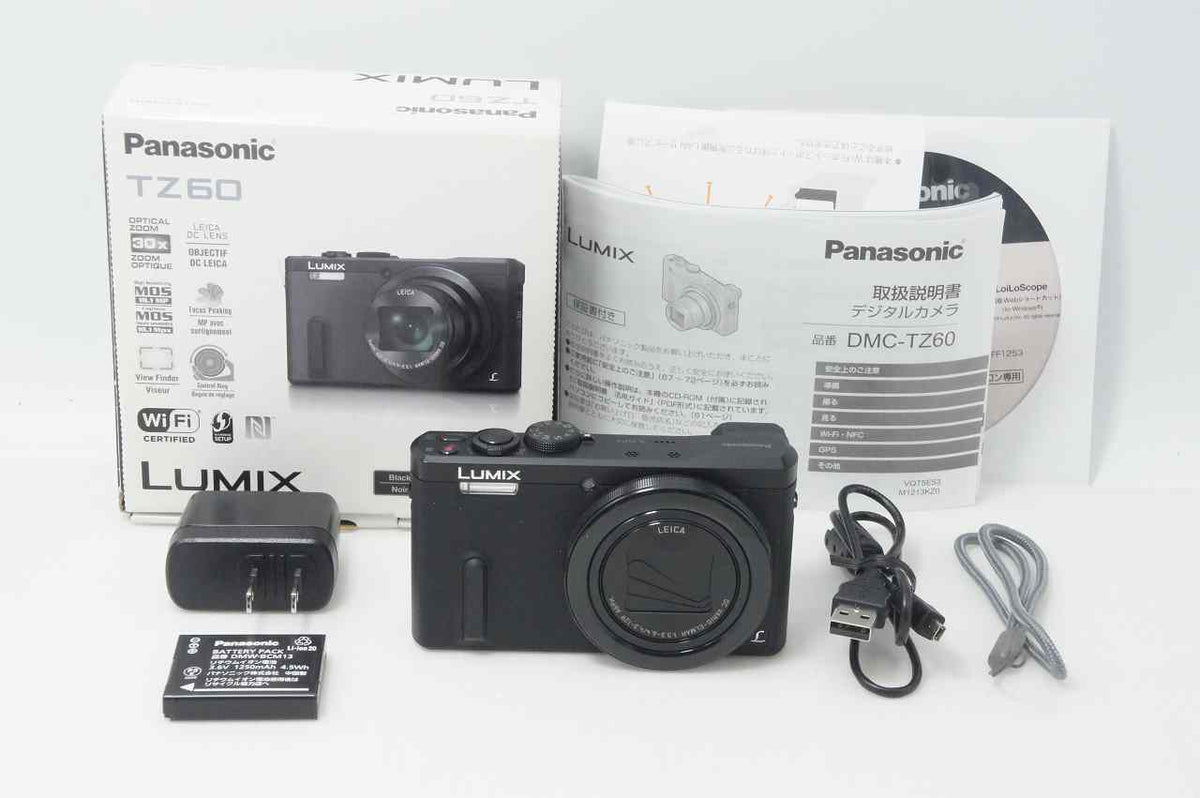 Panasonic パナソニック LUMIX DMC-TZ60 コンパクトデジタルカメラ ブラック 元箱付 261009f