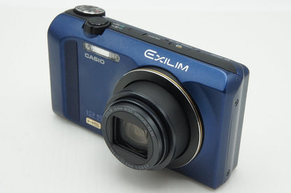 美品 CASIO カシオ HIGH SPEED EXILIM EX-ZR200 コンパクトデジタルカメラ ブルー 元箱付 260107o
