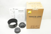 美品 Nikon ニコン AF-S NIKKOR 85mm F1.8G フルサイズ 単焦点レンズ 元箱付 250127j