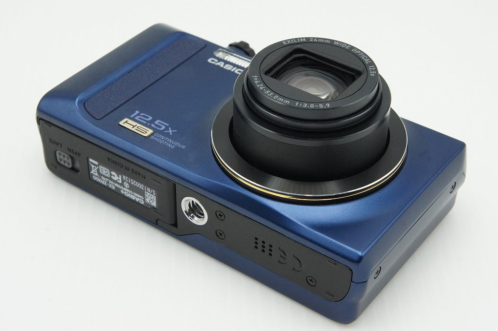 美品 CASIO カシオ HIGH SPEED EXILIM EX-ZR200 コンパクトデジタルカメラ ブルー 元箱付 260107o