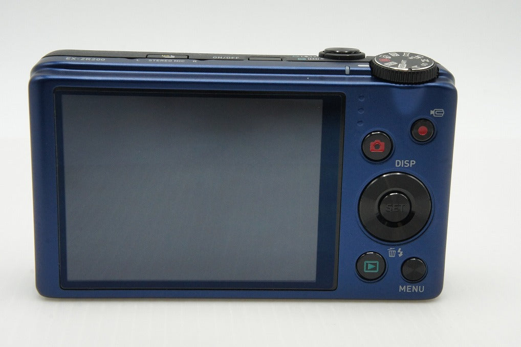 美品 CASIO カシオ HIGH SPEED EXILIM EX-ZR200 コンパクトデジタルカメラ ブルー 元箱付 260107o