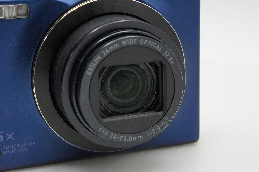 美品 CASIO カシオ HIGH SPEED EXILIM EX-ZR200 コンパクトデジタルカメラ ブルー 元箱付 260107o