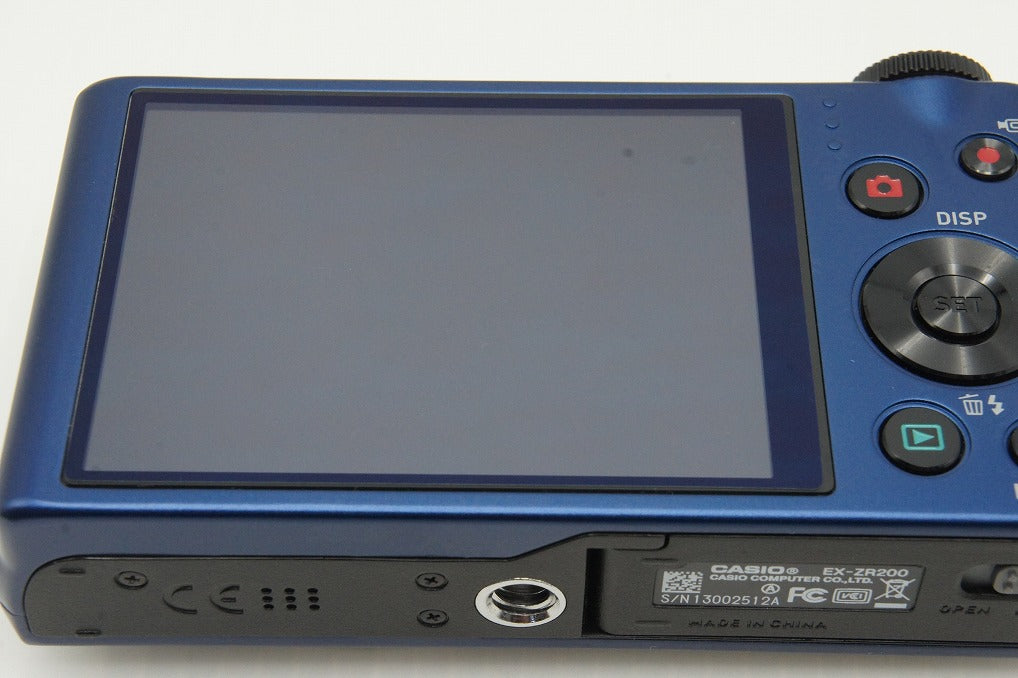 美品 CASIO カシオ HIGH SPEED EXILIM EX-ZR200 コンパクトデジタルカメラ ブルー 元箱付 260107o