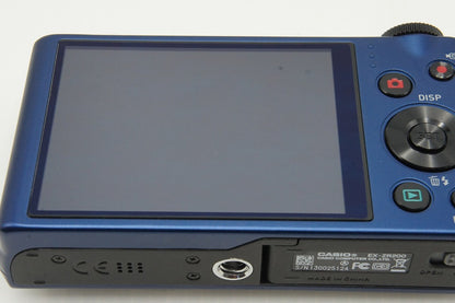 美品 CASIO カシオ HIGH SPEED EXILIM EX-ZR200 コンパクトデジタルカメラ ブルー 元箱付 260107o