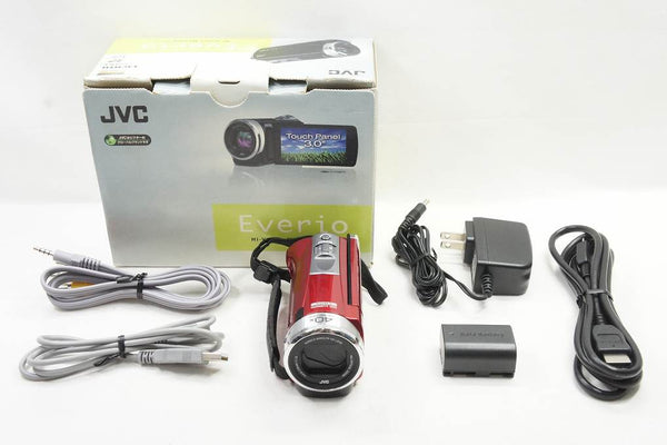 美品  JVC ケンウッド Everio GZ-HM33 デジタルビデオカメラ レッド 元箱付 250423t