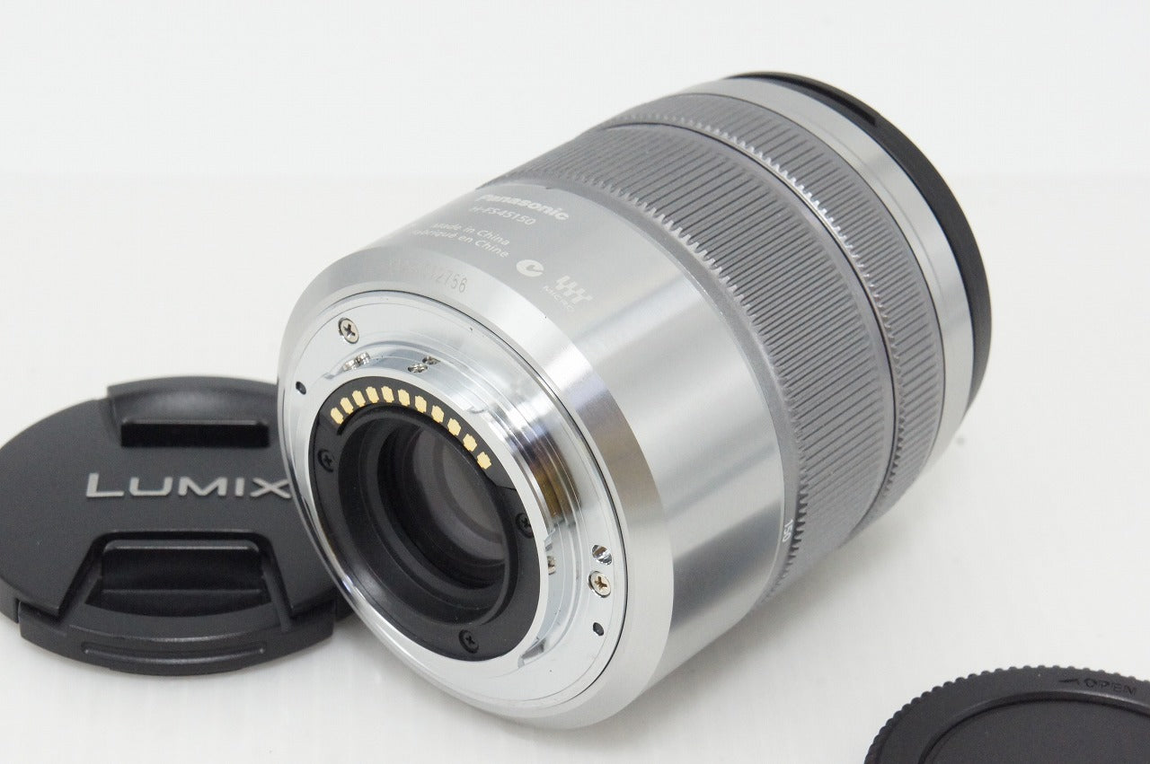 美品 Panasonic LUMIX G VARIO 45-150mm F4.0-5.6 ASPH. MEGA O.I.S. H-FS45150-S マイクロフォーサーズ 260416af