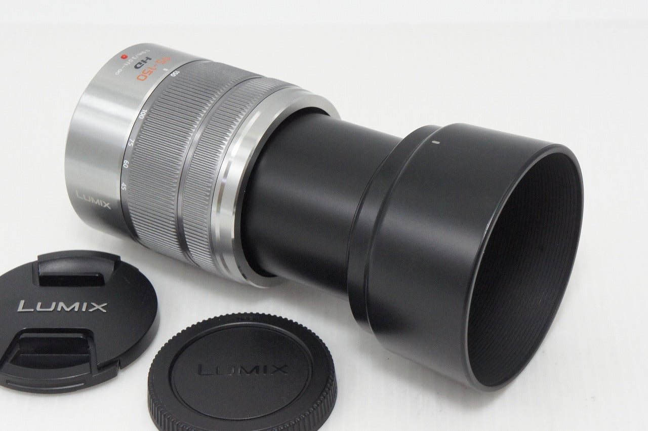 美品 Panasonic LUMIX G VARIO 45-150mm F4.0-5.6 ASPH. MEGA O.I.S. H-FS45150-S マイクロフォーサーズ 260416af