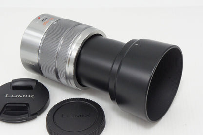 美品 Panasonic LUMIX G VARIO 45-150mm F4.0-5.6 ASPH. MEGA O.I.S. H-FS45150-S マイクロフォーサーズ 260416af
