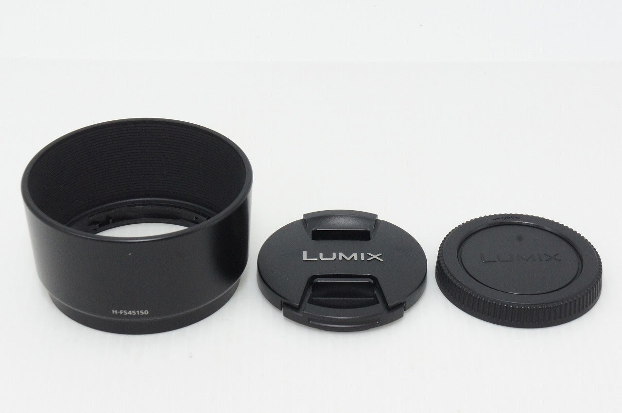 美品 Panasonic LUMIX G VARIO 45-150mm F4.0-5.6 ASPH. MEGA O.I.S. H-FS45150-S マイクロフォーサーズ 260416af