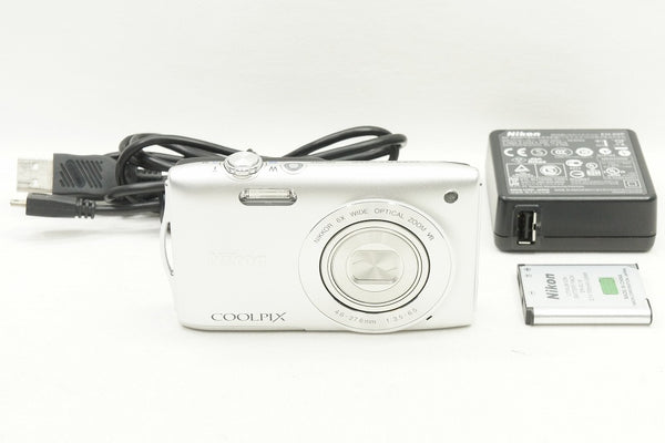 美品 Nikon ニコン COOLPIX S3300 コンパクトデジタルカメラ シルバー 240419f
