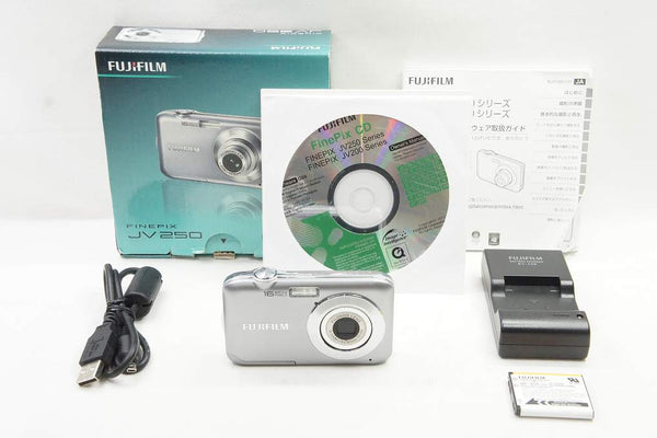 良品 FUJIFILM フジフィルム FinePix JV250 コンパクトデジタルカメラ シルバー 元箱付 250424a