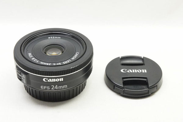 美品 Canon キヤノン EF-S 24mm F2.8 STM APS-C パンケーキ 単焦点レンズ 250426h