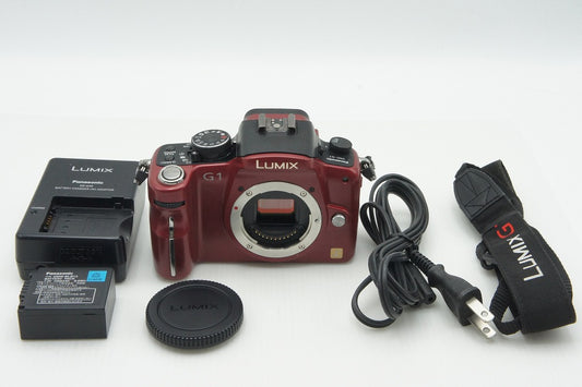 Panasonic LUMIX DMC-G1 Body Mirrorless Interchangeable Lens Camera Comfort Red 260818sb