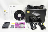 美品 Nikon ニコン COOLPIX S220 コンパクトデジタルカメラ ビビットピンク 元箱付 250710d