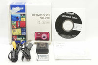 美品 OLYMPUS オリンパス VH-210 コンパクトデジタルカメラ ホワイト 元箱付 241005u