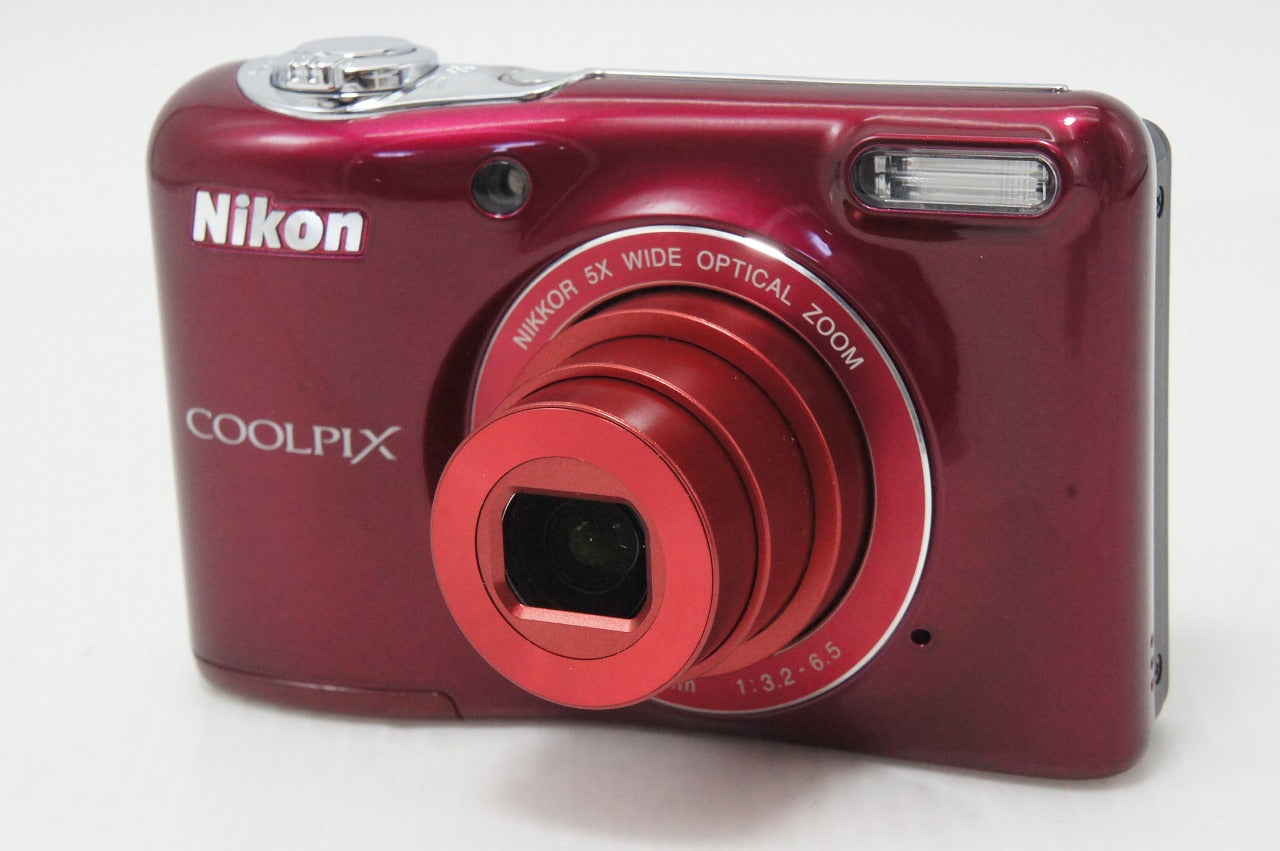 Excellent condition Nikon COOLPIX L32 Compact Digital Camera Red 260420o