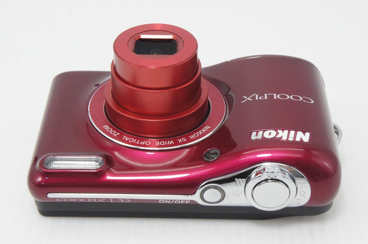 Excellent condition Nikon COOLPIX L32 Compact Digital Camera Red 260420o