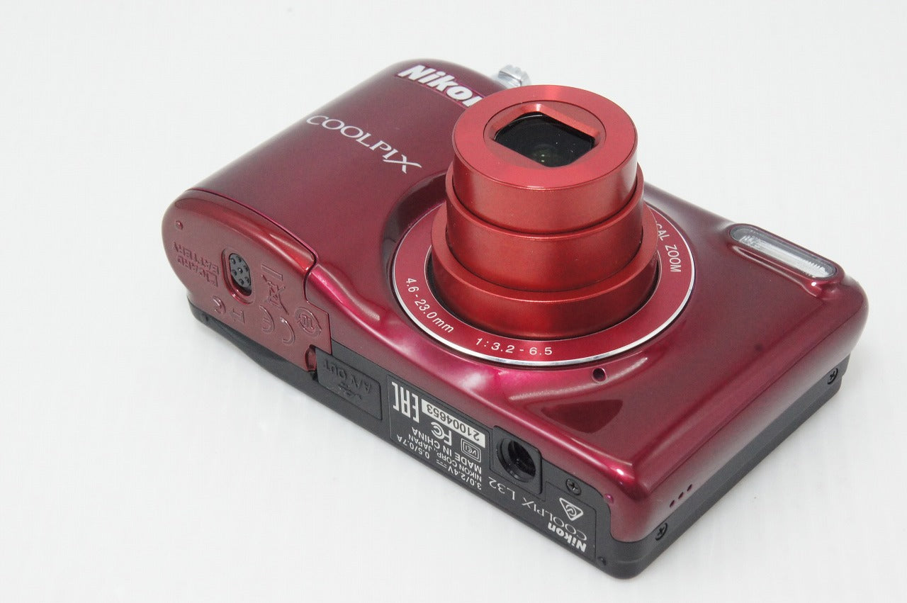 Excellent condition Nikon COOLPIX L32 Compact Digital Camera Red 260420o