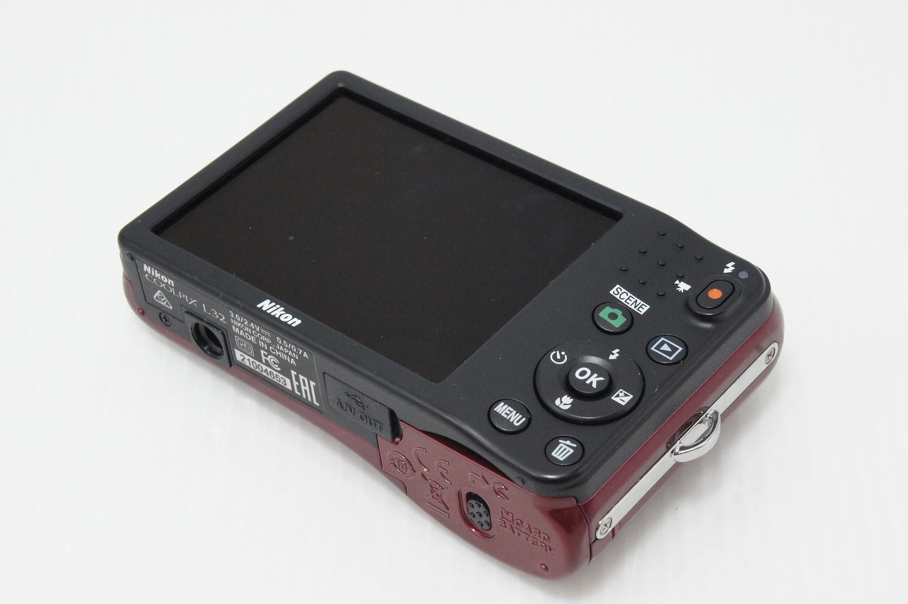 Excellent condition Nikon COOLPIX L32 Compact Digital Camera Red 260420o
