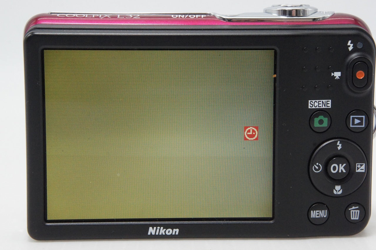 Excellent condition Nikon COOLPIX L32 Compact Digital Camera Red 260420o