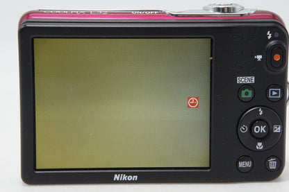 Excellent condition Nikon COOLPIX L32 Compact Digital Camera Red 260420o