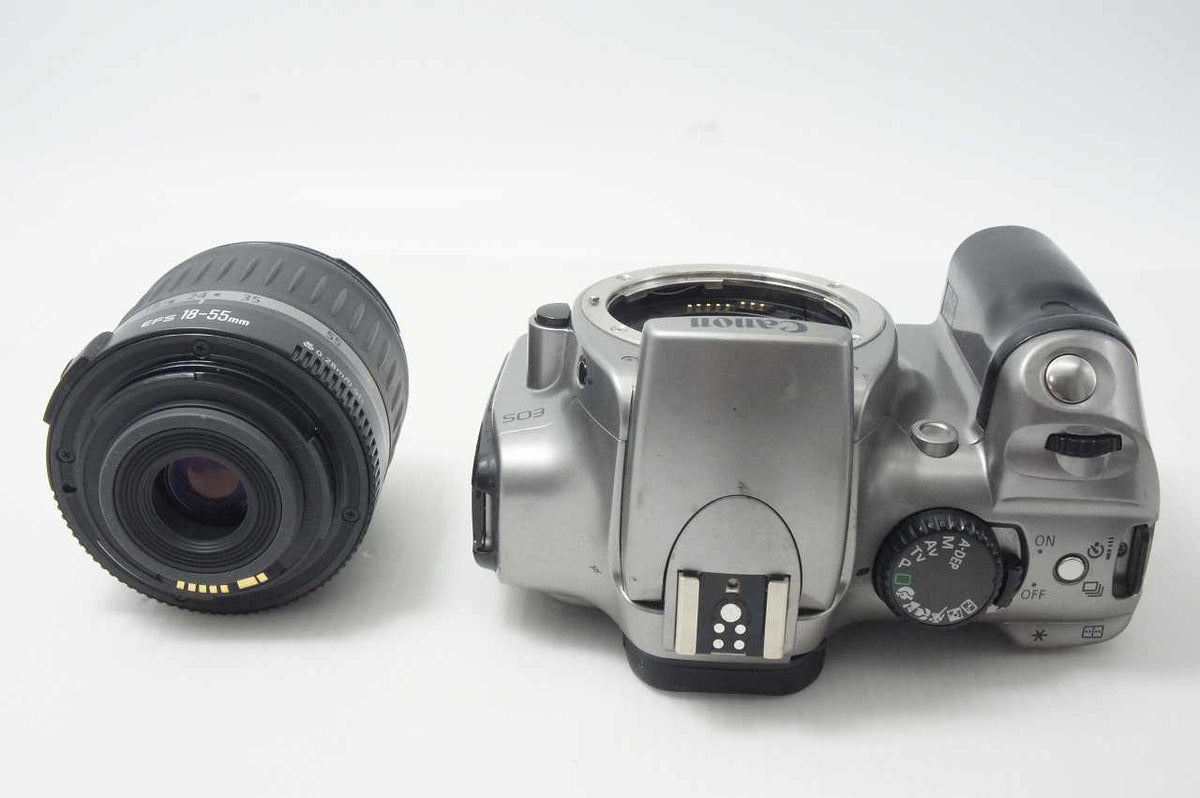 Canon キヤノン EOS Kiss Digital レンズキット (EF-S 18-55mm USM) デジタル一眼レフカメラ シルバー EFマウント APS-C 261014f