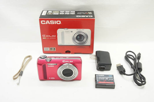 美品 CASIO カシオ HIGH SPEED EXILIM EX-ZR500 コンパクトデジタルカメラ レッド 元箱付 250711k