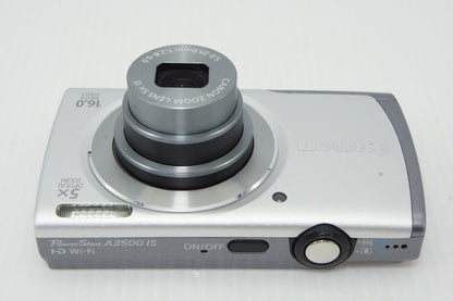 美品 Canon キヤノン PowerShot A3500 IS コンパクトデジタルカメラ シルバー 元箱付 260420l
