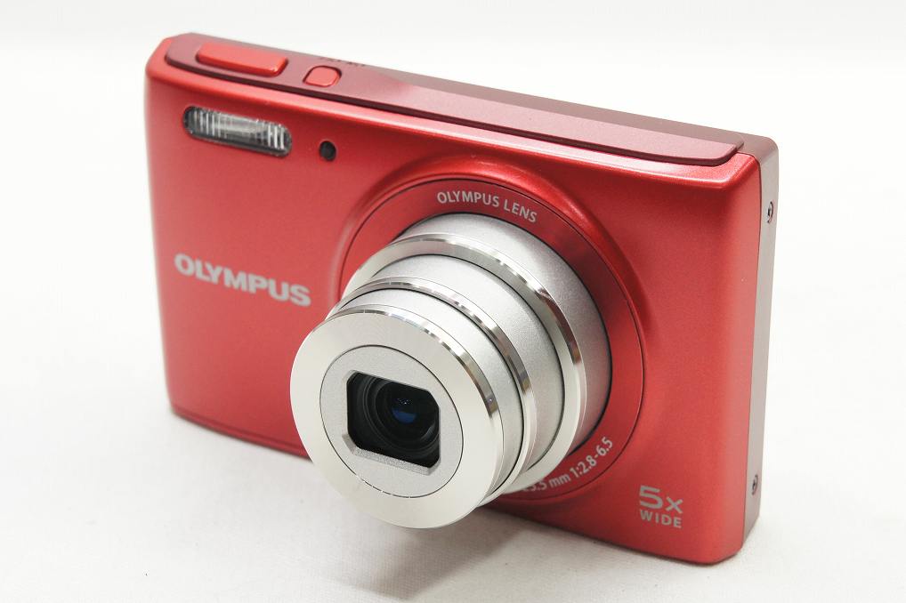 美品 OLYMPUS オリンパス STYLUS VG-180 コンパクトデジタルカメラ レッド 元箱付 260812ak