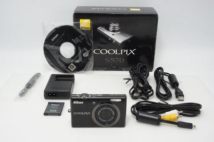 美品 Nikon ニコン COOLPIX S570 コンパクトデジタルカメラ ブラック 元箱付 260420q
