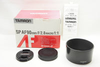 訳あり品 TAMRON SP AF 90mm F2.8 MACRO 72E Canon EFマウント 単焦点レンズ 元箱付 241109e